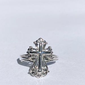 925 sterling silver cross ring ✝️